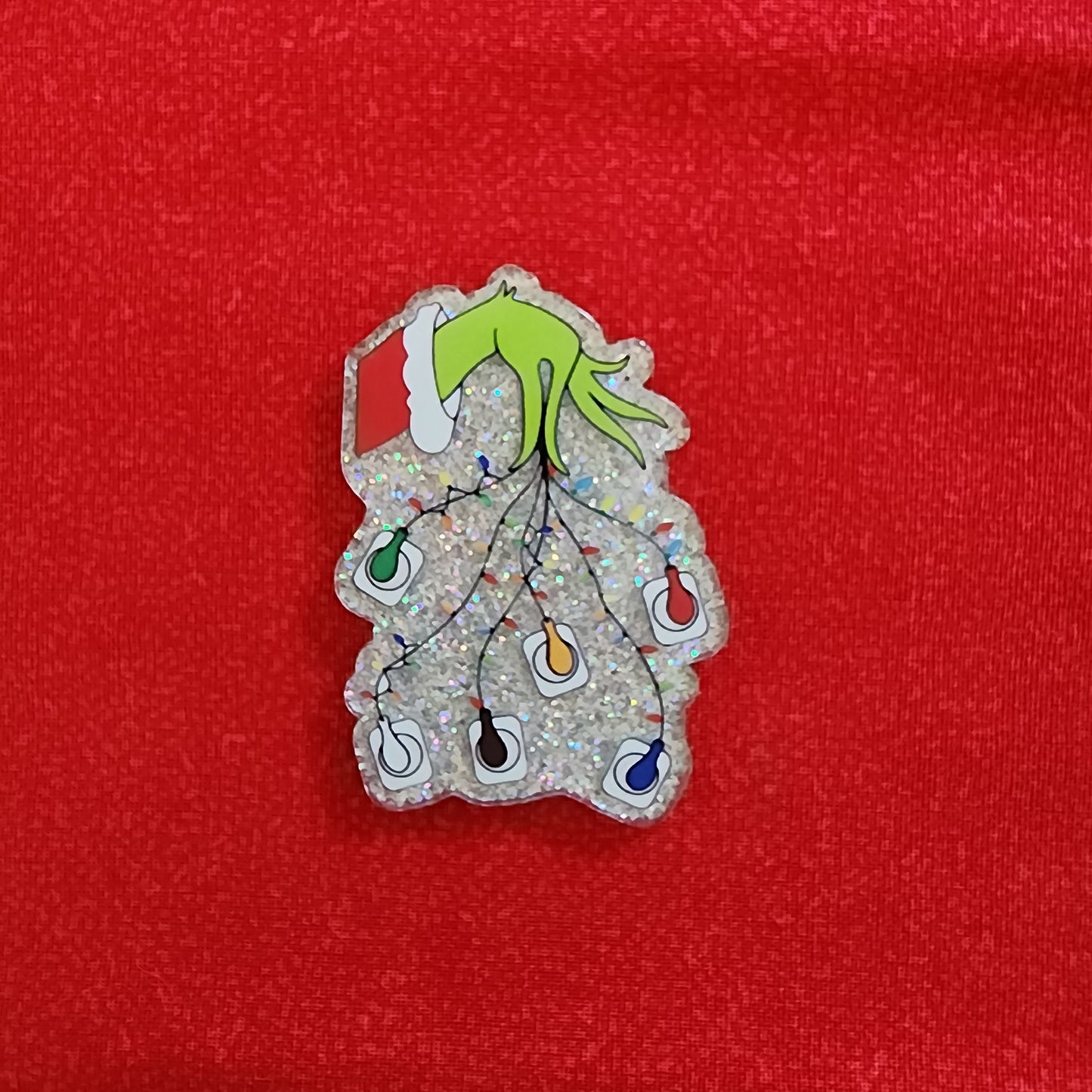 Badge Reel - Green Christmas