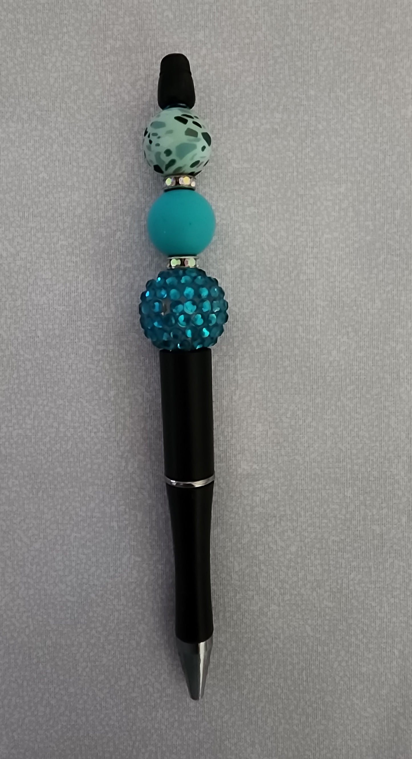 Beadable Pen – Teal Leopard