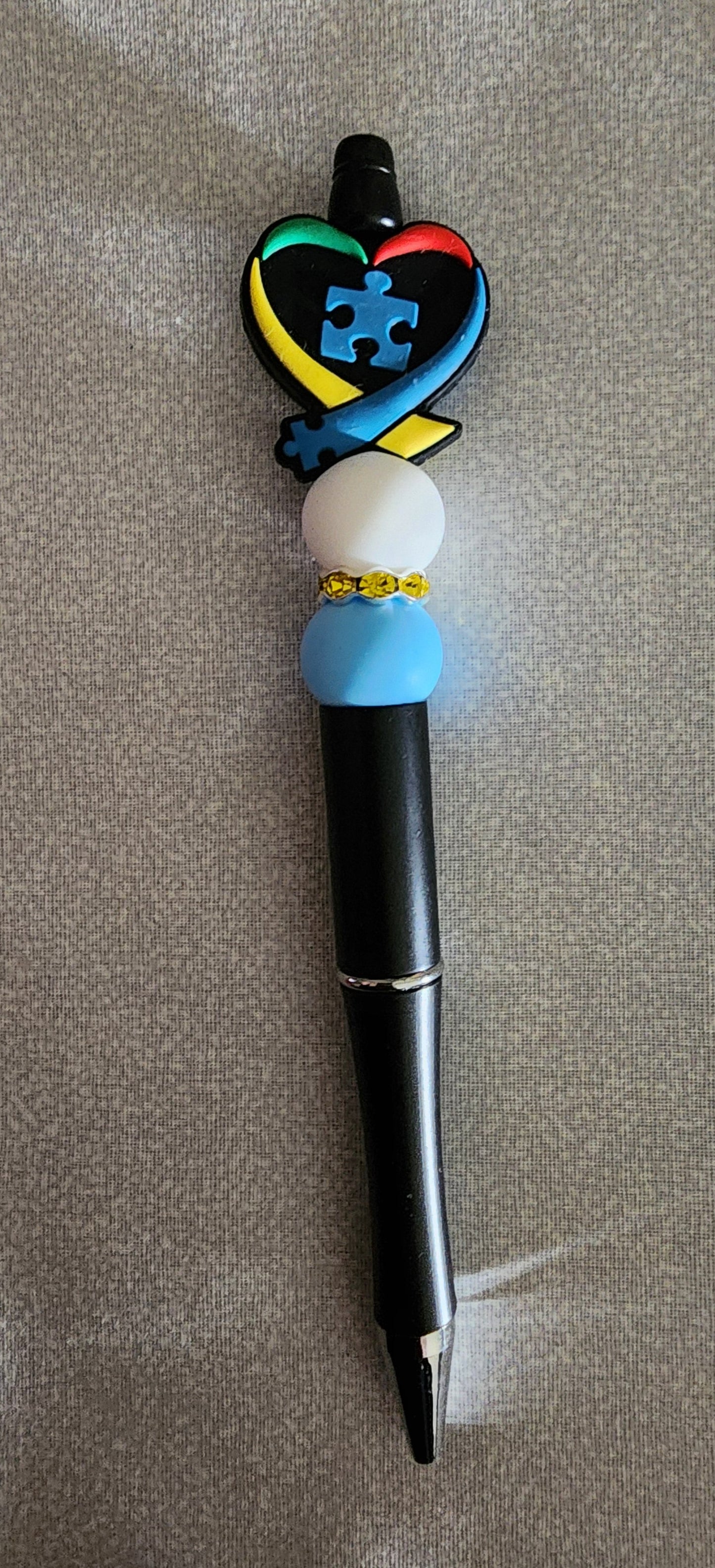 Beadable Pen – Autism Heart