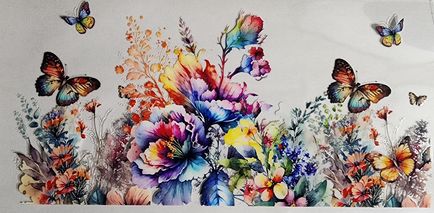 Butterflies & Flowers - Watercolor
