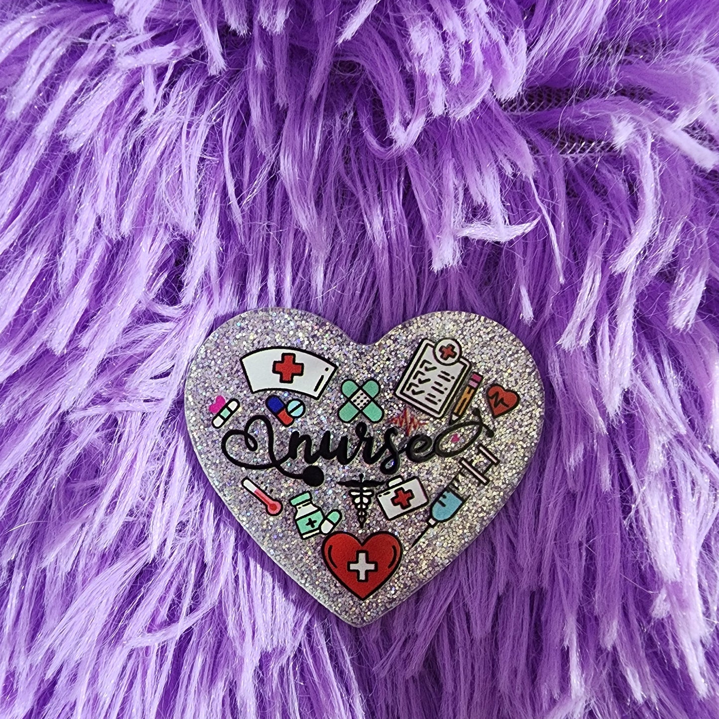 Badge Reel - Nurse Heart
