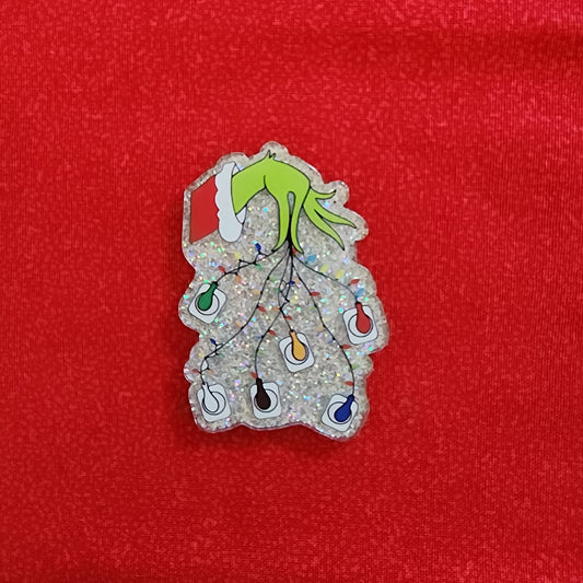 Badge Reel - Green Christmas