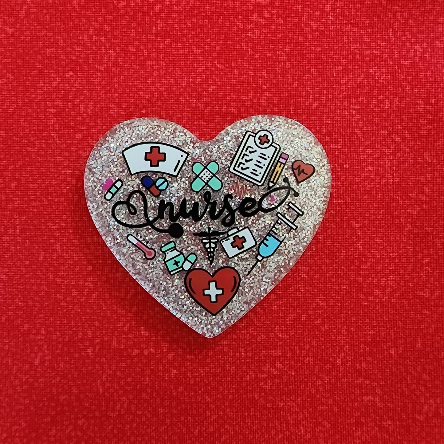 Badge Reel - Nurse Heart