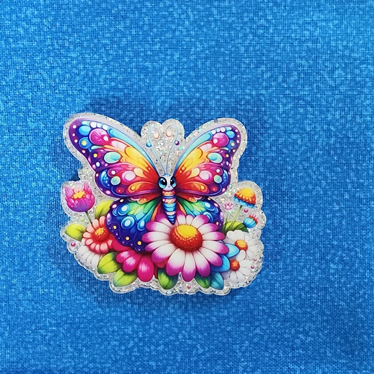 Badge Reel - Rainbow Butterfly