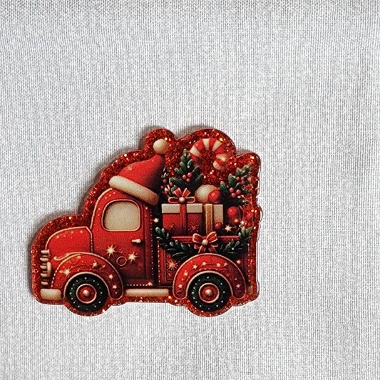 Badge Reel - Christmas Truck