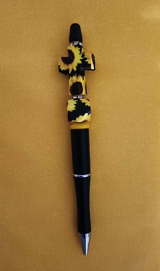 Beadable Pen – Sunflower Cross