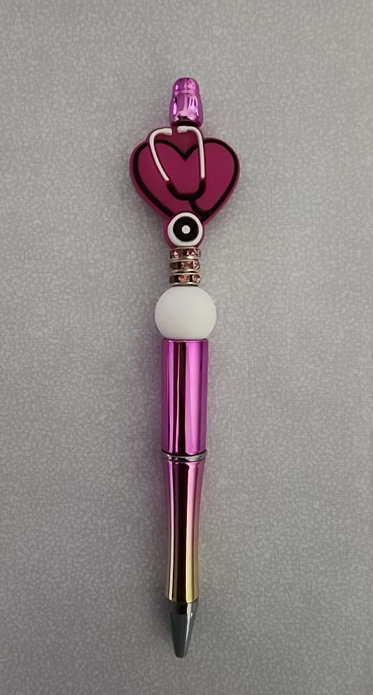 Beadable Pen – Nurse Heart