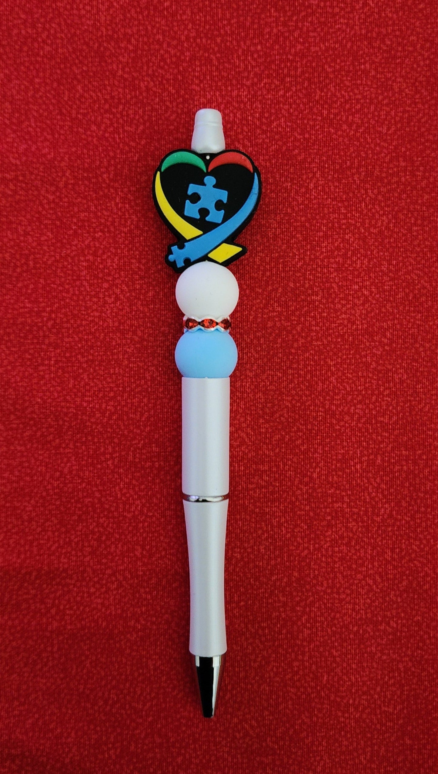Beadable Pen – Autism Heart