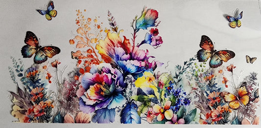 Butterflies & Flowers - Watercolor