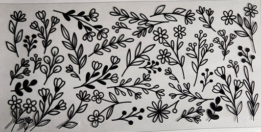 Black Outlined Flowers