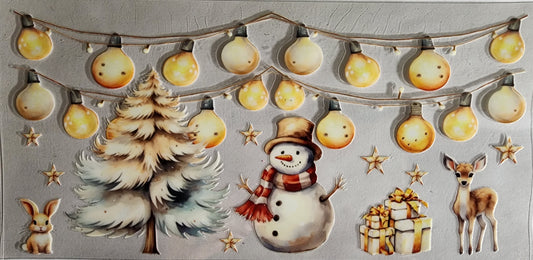 Christams - Yellow Lights w/Snowman