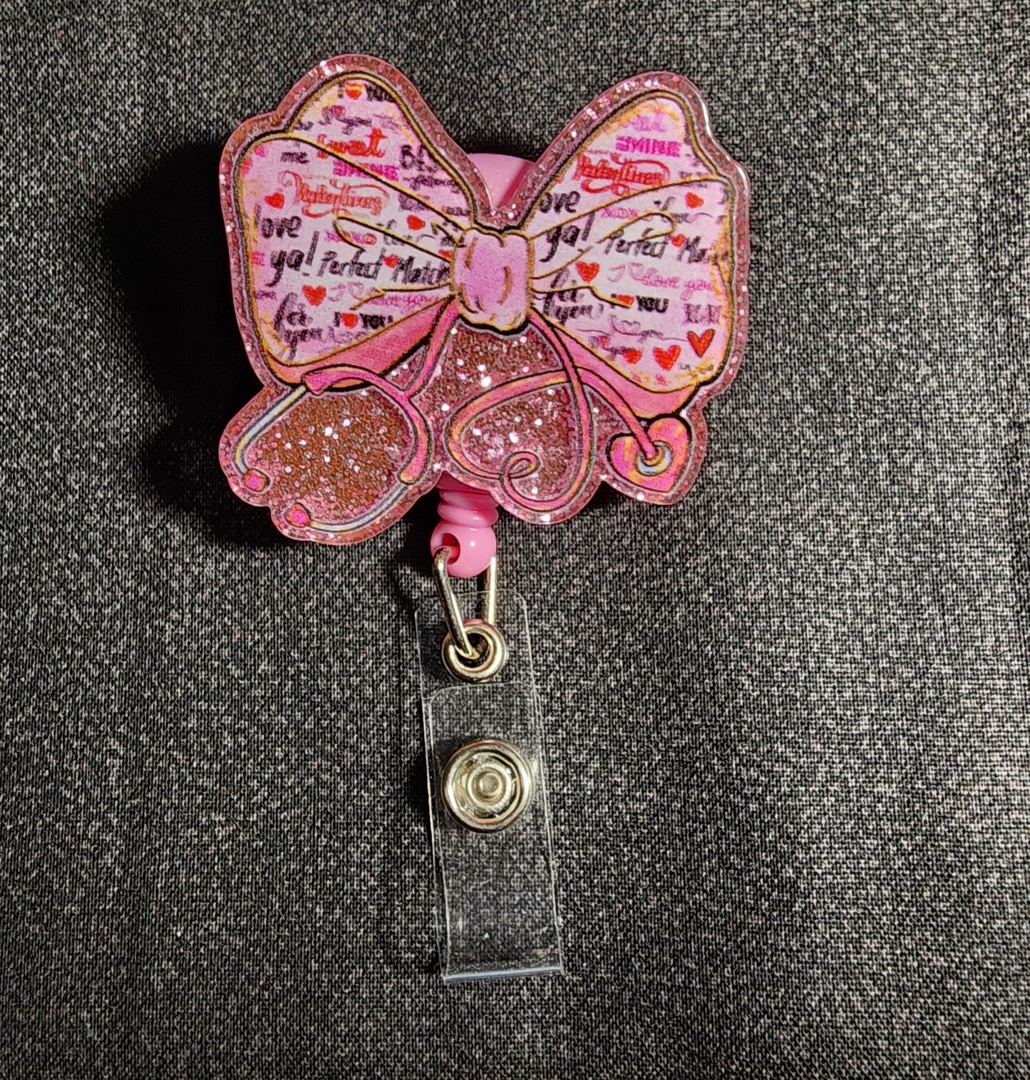 Badge Reel - Medical Heart Bow