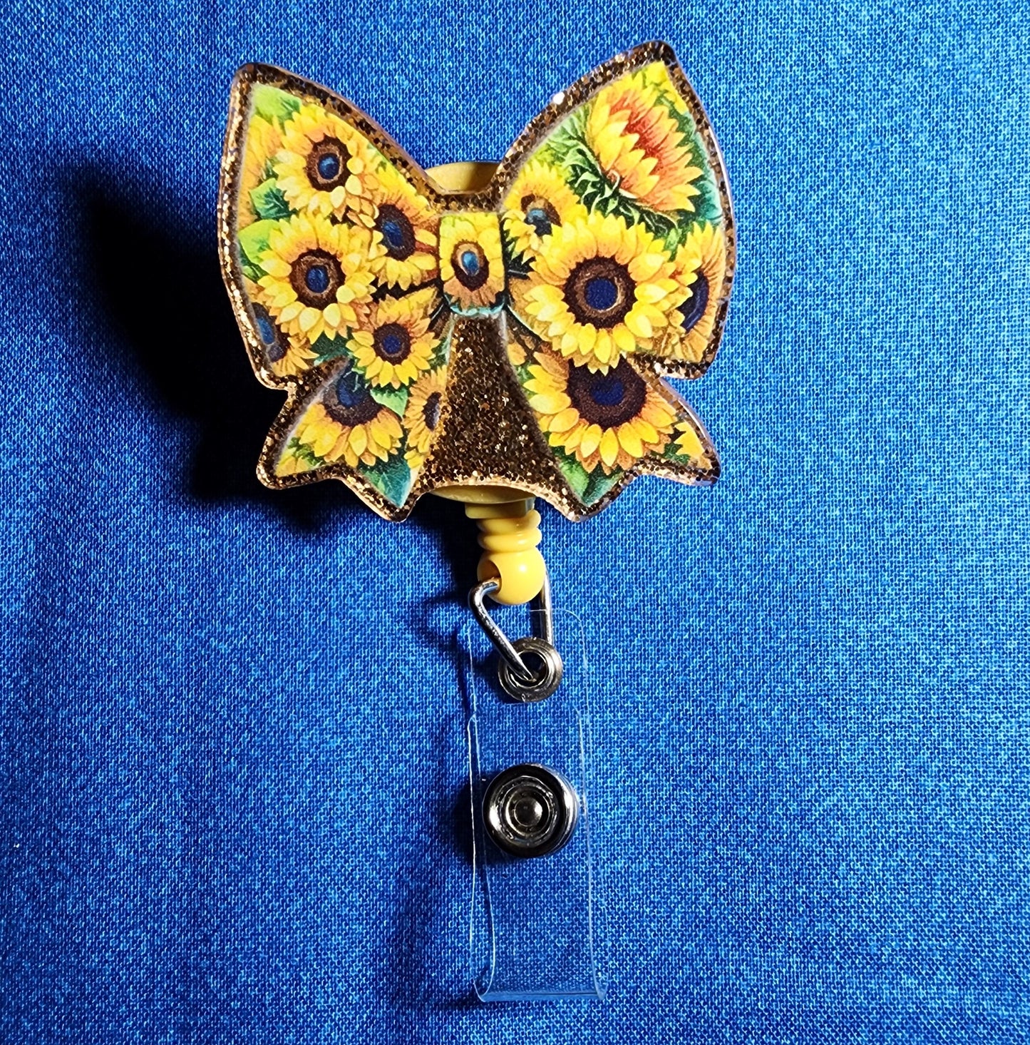 Badge Reel - Yellow Bow