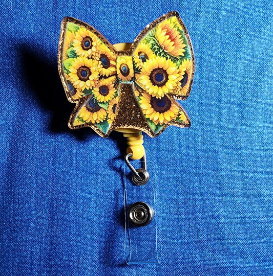 Badge Reel - Yellow Bow