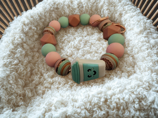 Key Wristlet - Happy Cup