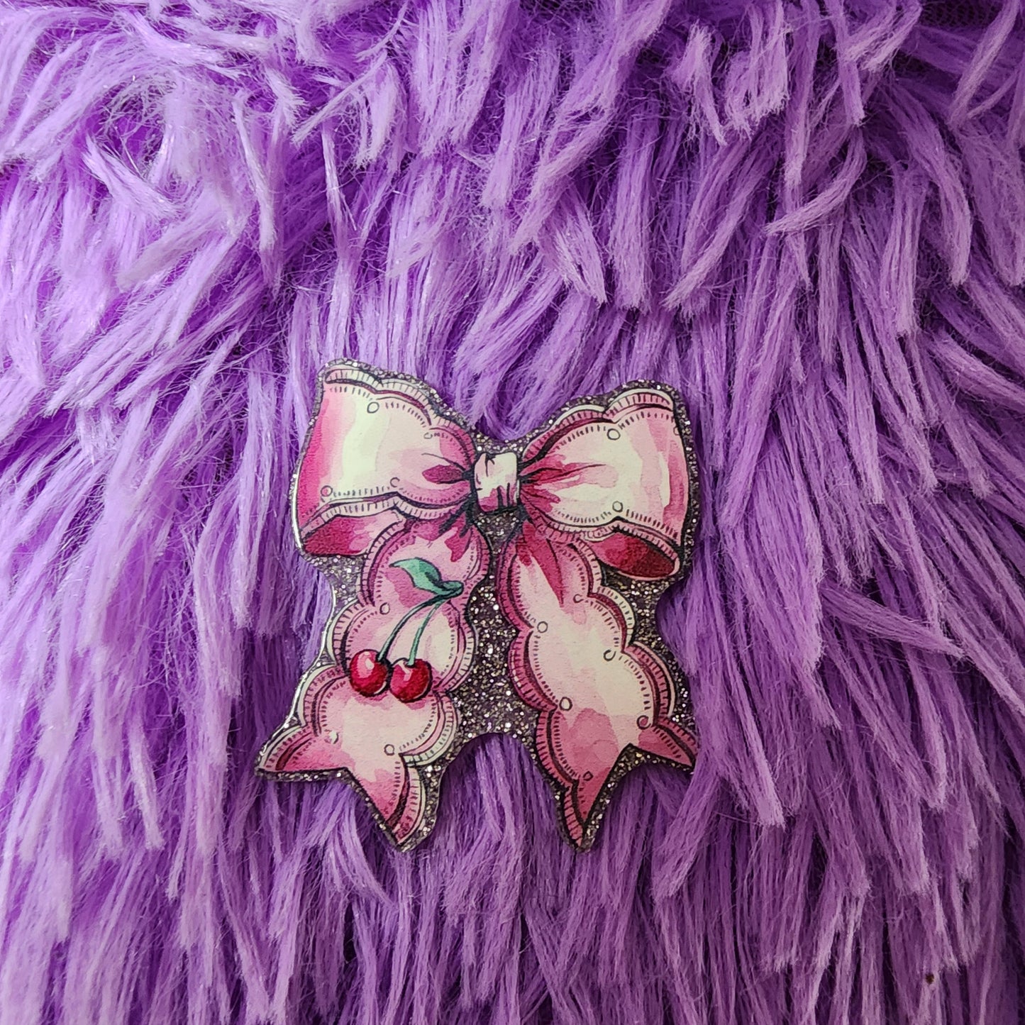Badge Reel - Pink Bow