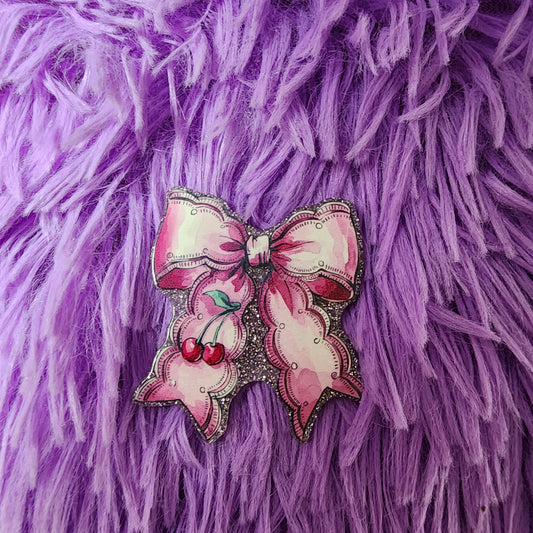 Badge Reel - Pink Bow