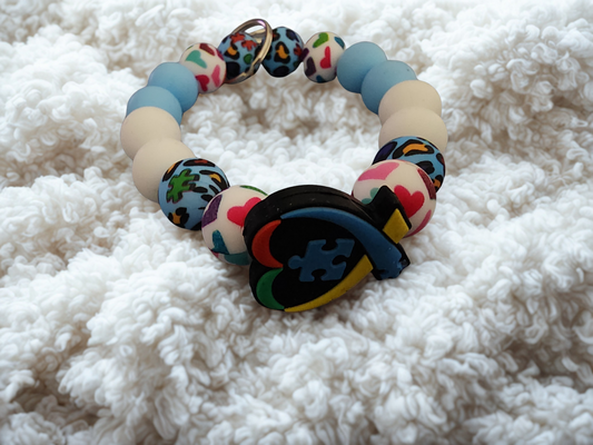 Key Wristlet - Autism Heart